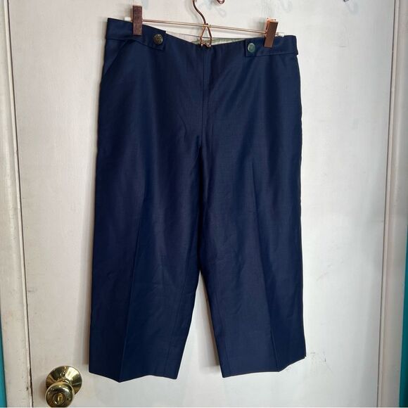 Ted Baker London Navy Dress Knee Length Shorts With Pockets Size 4 - Picture 1 of 8